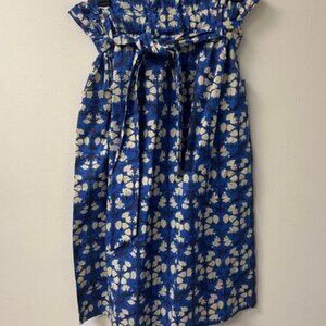 NWT Porridge Blue Batik Linen Skirt Sz M
